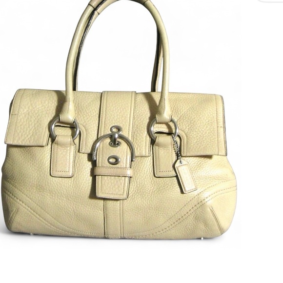 COACH Cream SOHO Leather Handbag - Picture 8 of 11